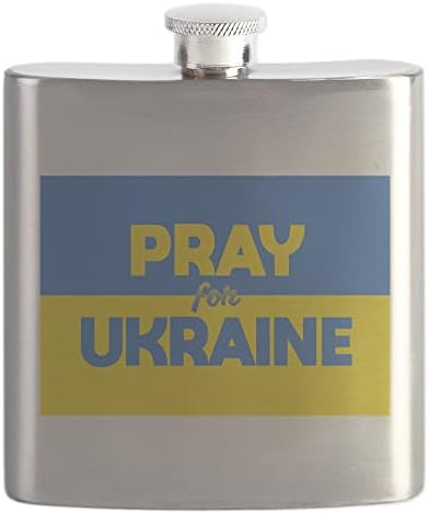 Кафепрес Молете Се За Украина Колба од Нерѓосувачки Челик, 6оз Колба за Пиење