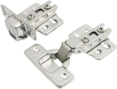 Нови LON0167 2 парчиња се прикажани од не'рѓосувачки челик за тампонирање на сигурна ефикасност на вратата на вратата на кабинетот за половина преклоп