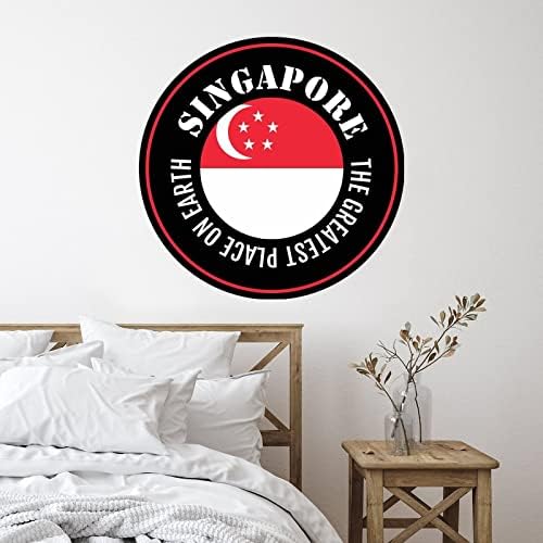 Најголемото место на Земјата Сингапур Мебел дома украси wallидни уметнички мурали Национална земја знамиња морнар едрење отстранлив