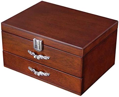 Ирдфвх Кутија За Складирање Повеќе прегради Цврсто Дрво Дрвена Кутија За Накит Заштитник Кутија За Складирање Накит