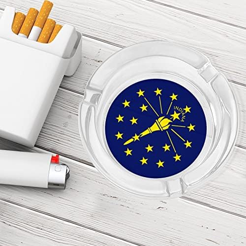 Индиана државна знаме мапа стакло пушење пепелници цигари цигари за држач за таблички за пепел за затворен простор на отворено