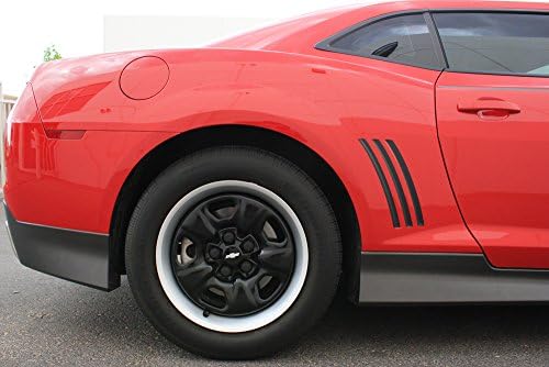 Фабрички занаети Гил вметнува страничен графички комплет 3М винил декларална обвивка компатибилен со Chevrolet Camaro 2010-2015 - Мат црно