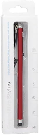 Пенкало за игла за iPad 3-Тенок Капацитивен Игла, Тенок Барел, Гумен Врв Пенкало за iPad 3, apple iPad 3-Црвено Црвено