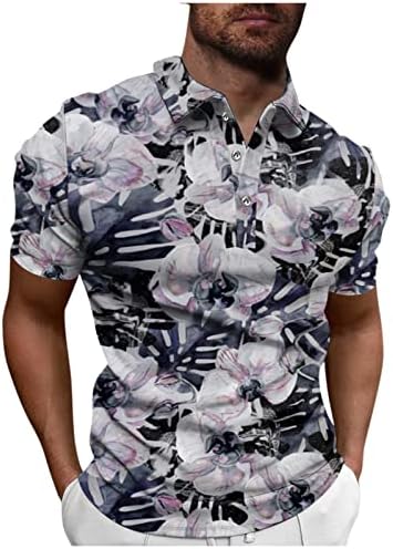 Машки Поло кошули, летни машки еластичен еластичен краток ракав за кратки ракави за кратки ракави
