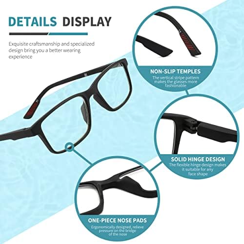 Ивнуои 4 Спакувајте Очила За Читање Сина Светлина Што Ги Блокираат Читателите За Мажи, Лесни Компјутерски Очила Со Пролетна Шарка