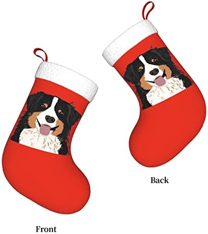 Планинско куче Вејмеј Бернез Божиќно порибување 18 инчи Божиќ што виси чорап класичен празник за декорација на декорации