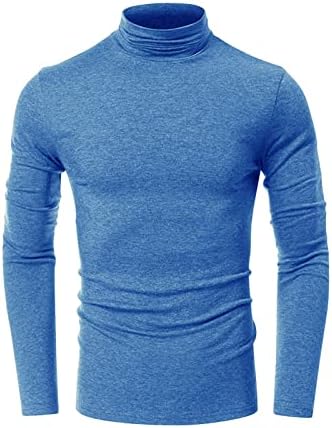 Jeke-dg висока јака плетена џемпер дното на дното на мажите хип хоп долга ракав спортска маица лесна плус големина на врвови