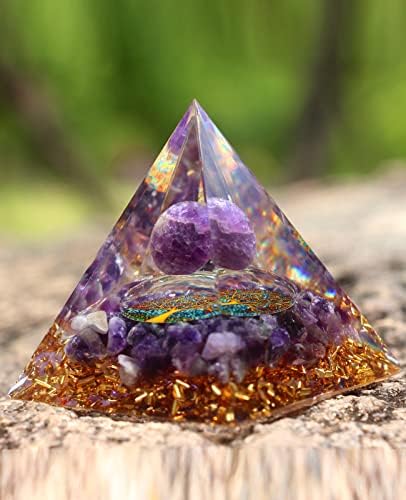 Пирамида на оргон на Вејенск - лековити кристали пирамида и лековити камења, генератор на енергија од кристал камен за јога Реики Медитајон што ја носи чакра