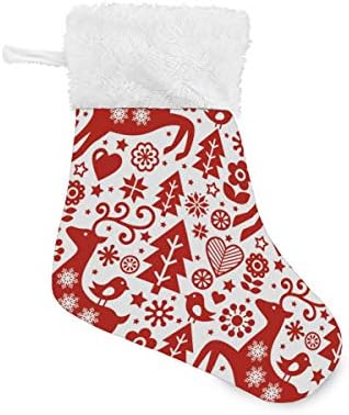 Алаза Божиќни чорапи Божиќни ирваси класични персонализирани мали декорации за порибување за семејни сезонски празници за забави