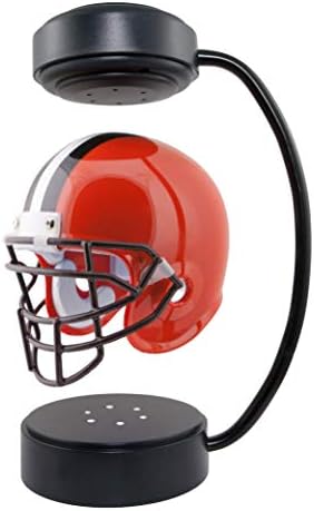 Pegasus Sports NFL ротирачки левитинг лебди шлемот со LED осветлување, Кливленд Браунс
