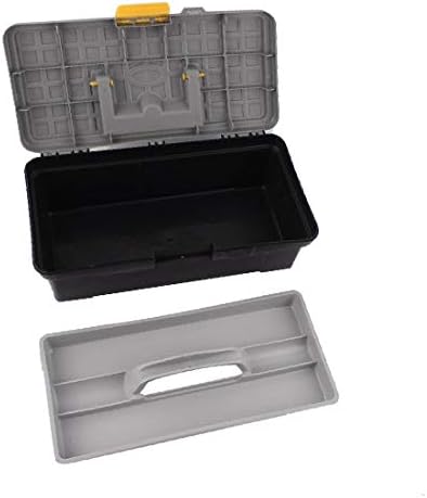 X-Ree 320mmx170mmx120mm Пластични двојни слоеви кутија за складирање на алатки со еден заклучок (320mmx170mmx120mm caja doble de almacenamiento de herramientas de un un sol solo pestillo de plástico de doble cierre