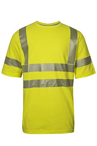 Национална безбедносна облека C54HYC3SM FR Класа 3 маица, мала, флуоресцентна жолта боја