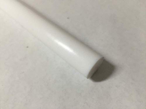Ацетал кополимер пластична тркалезна шипка 2 1/2 дијаметар, 24 должина - бела боја