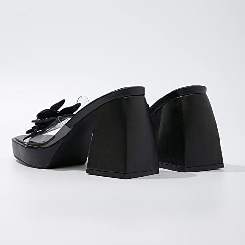 Сандали за жени случајно лето, женски тексас лента за пеперутка платформата клин -сандали случајни отворени пети сандали
