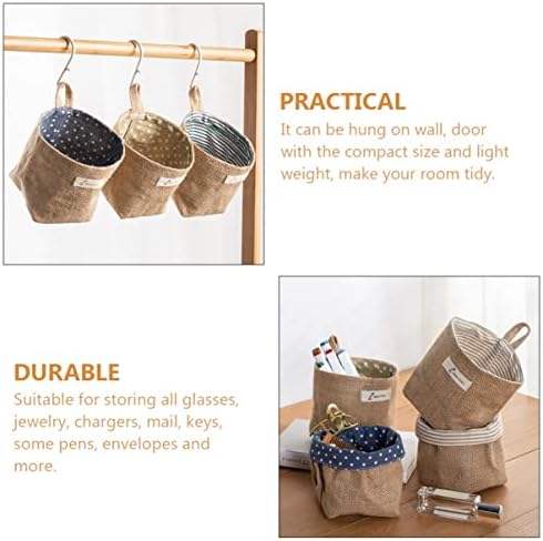 ABOOFAN 16 парчиња Торбички За Складирање На Ѕидни Торби За Студентски Дом Семејство Дом Памучен Џеб Организатор Намирници Дома