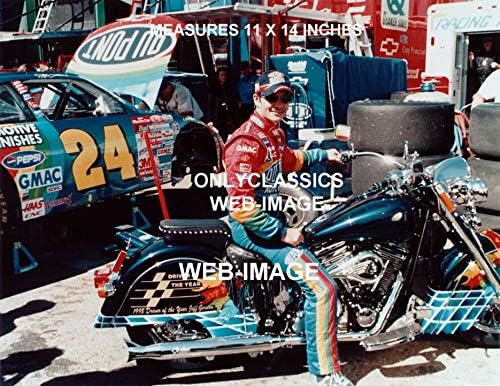 Само класици 1998 NASCAR Auto Racing effеф Гордон Индискиот главен мотоцикл 11x14 Фото Дупонт