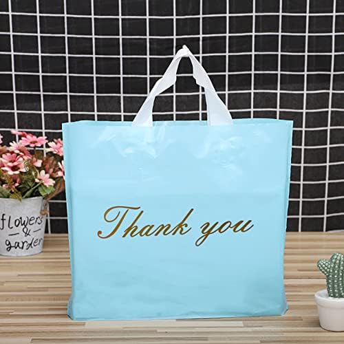 Huahenght 50 пакет дополнителни густи 12х15in Ви благодариме за торби за подароци Масовно пластични кеси за купување за бутик