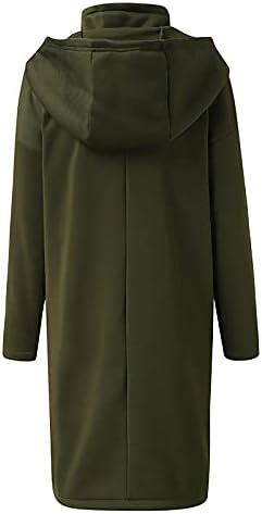 Prdecexlu Seaside јакни дами модерен долг ракав долги зимски удобни палта удобни цврсти со аспиратор со џебови палта