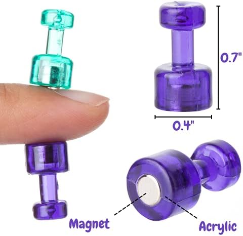 Г-дин Пен-магнетски пин за притисок, 12 пакувања, разновидна боја, магнети за табла, обоени магнети, магнети од табла, магнетни
