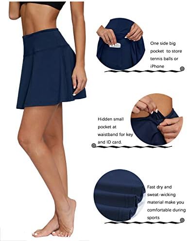 Blevonhенски тениски тенис активни плетени здолништа со џеб за водење голф