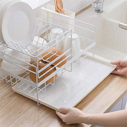 Јахх 2 слој за садови за садови, мултифункционални двојни слоеви за сушење на садови за сушење на кујнски полици за собирање