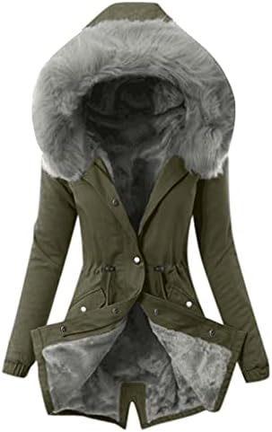 Јакна за чистење, класична преголема јакна со долг ракав за жени Зимски патувања цврсти меки удобни палта дуксери, страшна густа