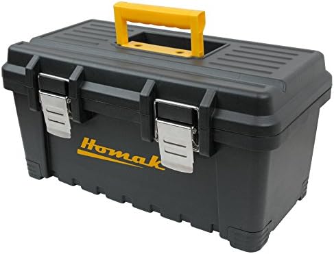 Кутија за пластични алатки Homak со метални брави, 16-инчни, црни, BK00216001
