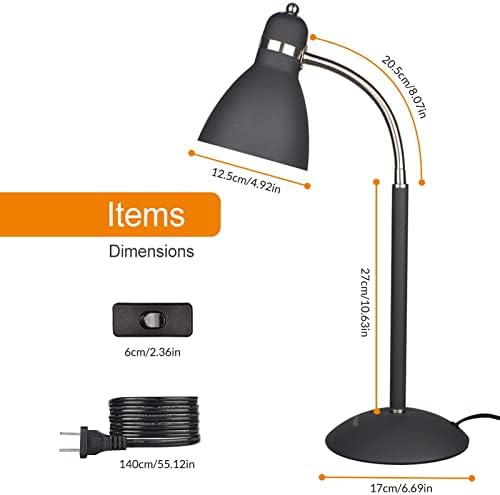 Lepower Metal Desk Lamps, светилка за читање очи за спална соба, просторија за студии и канцеларија