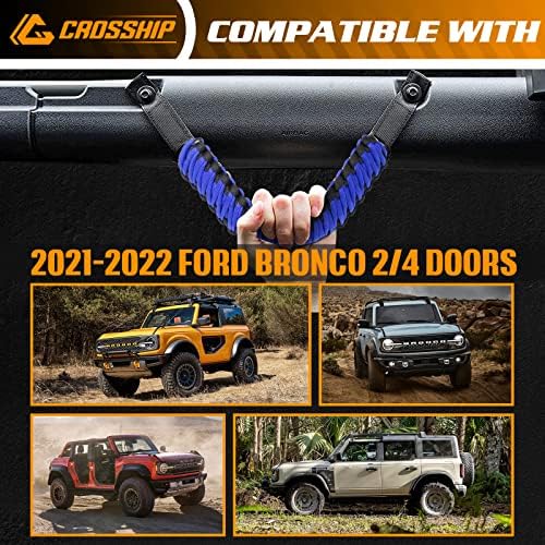 Прекрстен 2 приемник за приколка на приколка и 4 пакувања со ленти за грабнување на ленти компатибилни со Ford Bronco 2DR 4DR 2021 2022 2023