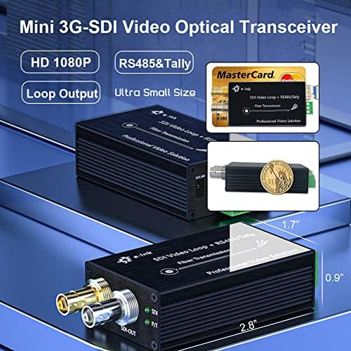Mini 3G SDI Fiber Extender 1080P 3G-SDI над конвертор на влакна Ниво на емитување SDI Video Fiber Optic Converter Вклучува SFP