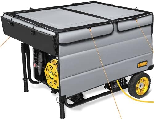 ИГАН генератор шатор за трчање на покритие Pro, ултра тешка тарпаулин куќиште со комплет за ветерници, преносен генератор на