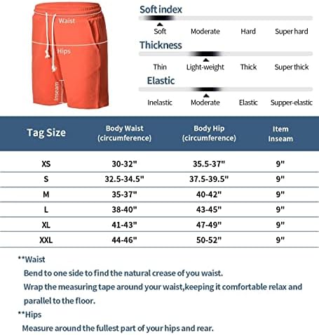 Zengjo Mens Sute Shorts со џебови, памучни плетени шорцеви салон за салон џогер атлетски 9 инчи влечење еластична половината