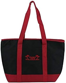Екстра голема голема и црна изолирана торба за шопинг со црвена и црна боја
