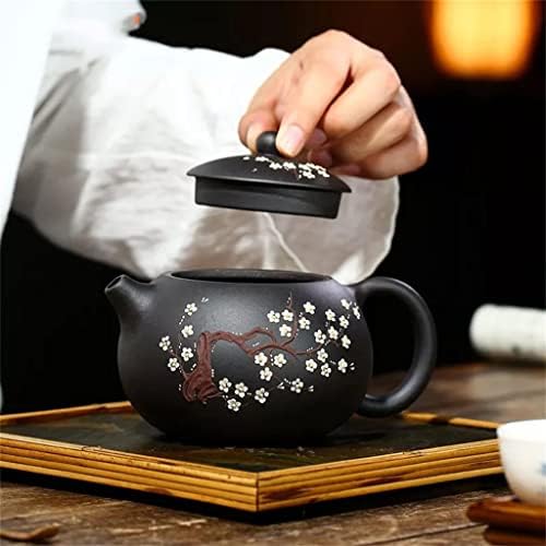 Дебела 430 ml виолетова глинена чајник со голем капацитет од чај од чај за домаќинство во домаќинството