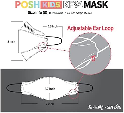 Бидете здрави [Пакет од 10] Posh KF94 Детска маска - Мали сонувачи, повеќебојни