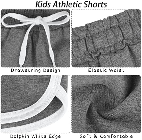 Порока 3 парчиња девојки атлетски шорцеви памучни обични спортски шорцеви со еластични шорцеви за вежбање во теретана