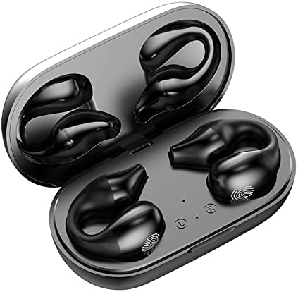 Teckeen удобно носење безжични уши, слушалки со Bluetooth со микрофон за целиот систем, долго време на подготвеност со LED кутија