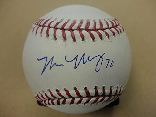 Мајкл Магру Лос Анџелес Доџерс потпиша автограмиран Бејзбол во лига Бејзбол КОА - Автограм Бејзбол