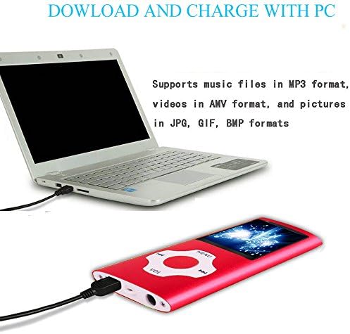 Mp3 Player, Frehovy Music Player со 16 GB меморија SD картичка со фото/видео репродукција/FM радио/гласовен рекордер/читач на