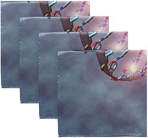 Еневоткс Декоративни салфетки Апстракција 3Д ДНК структура молекула генетски кампување коктел салфетки 20 x 20 инчи за семејни