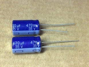 Нови 10 парчиња 470UF 35V 35V470UF 10 * 13mm 10x13mm 105 ° радијален електролитски кондензатор
