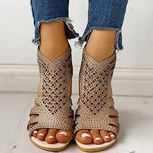 Фустани сандали жени дами мода гроздобер кристал по поштенски сандали чевли куглање чевли жени zapatos de mujer