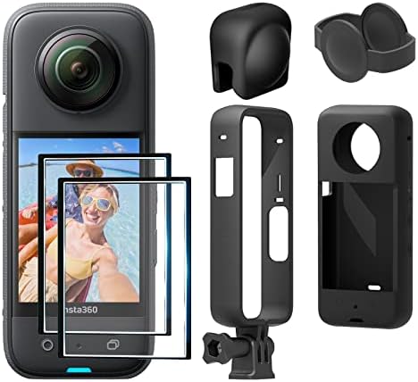 Комплет за додатоци за акциони фотоапарати Heymoontong за Insta360 One X3 - Рамка за куќиште на заштитна камера со адаптер за