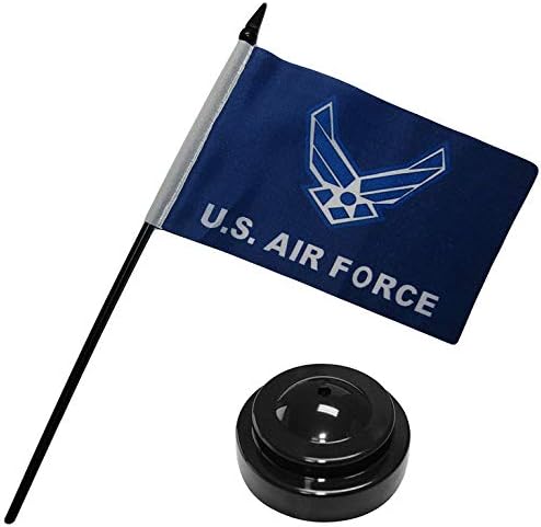 Американски Трговија На Големо Суперстор Воздухопловните Сили Крилја Сина 4 х6 Знаме Биро Постави Маса Стап Црна Персонал Црна