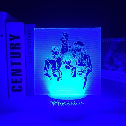 Букрос Аниме Ју Ју Хакушо 3Д ноќна светлина за обожаватели 16 бои декор илузија предводена ламба со далечински управувач, манга