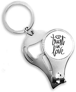 Доверба во loveубов Цитат уметност деко подарок моден ноил прстен прстен клуч за шишиња со шишиња со шише, клипер