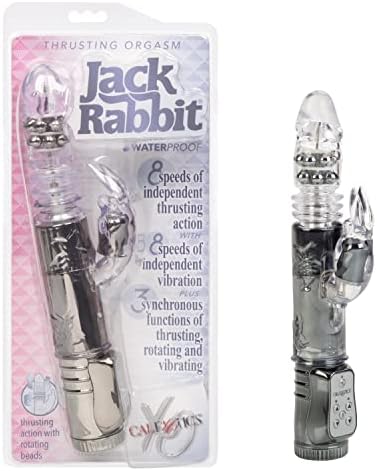 Calexotics нафрлачки оргазам Jackек зајак - вибратор со ротирачко вратило - возрасни сексуални играчки за парови - Клиторски