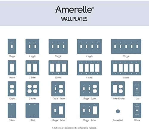 Amerelle 463RRBN Преголема wallидна плоча, 2 рокер, челик, четкан никел, 1-пакет