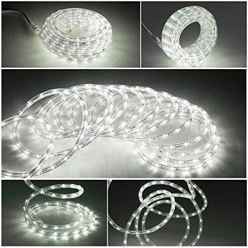 LED jinjuer LED јаже ламба 20 ft 180/LED флексибилна транспарентна водоотпорна ламба, лесна врска, со затворено и отворено декоративно