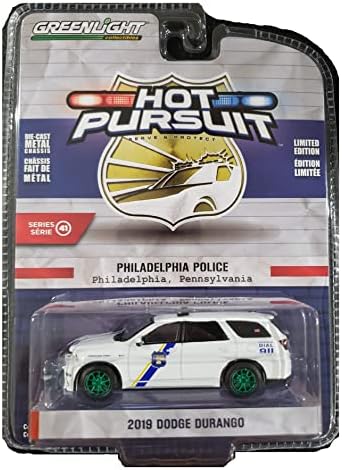 Зелена машина 42990 -E Hot Pursuit Series 41 - 2019 Dodge Durango - Филаделфија, полицијата во Пенсилванија Гринлајт Чејс 1/64